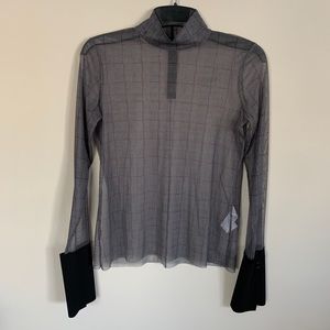 Zara Sheer Turtle Neck Long Sleeve Blouse